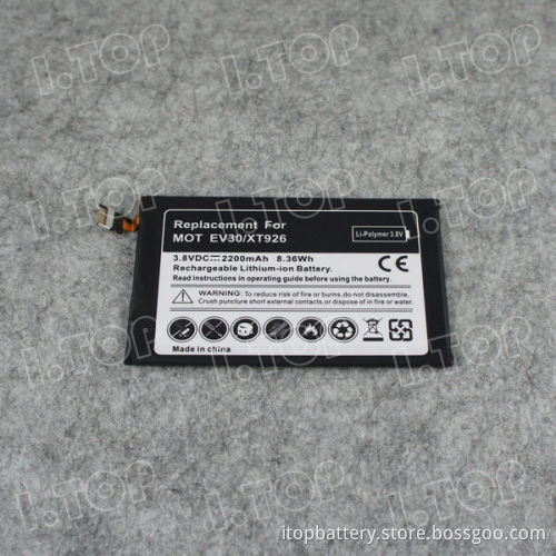 Hot Selling OEM Original Quality 2200mAh battery for Moto XT926 EV30 EV40
